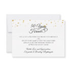 50th Anniversary Monogram Hearts Gold Thank You