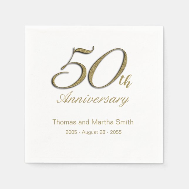 50th Anniversary Napkins   (Front)