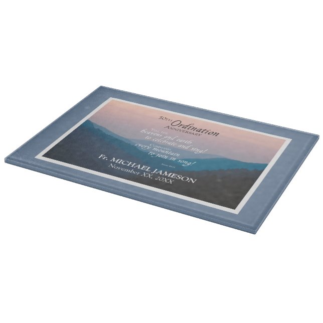 50th Anniversary of Ordination Congratulations Cutting Board (Corner)