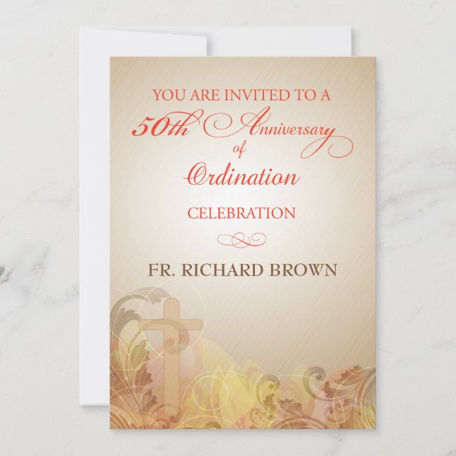 50th Anniversary of Ordination, Priest Invitation (Front)