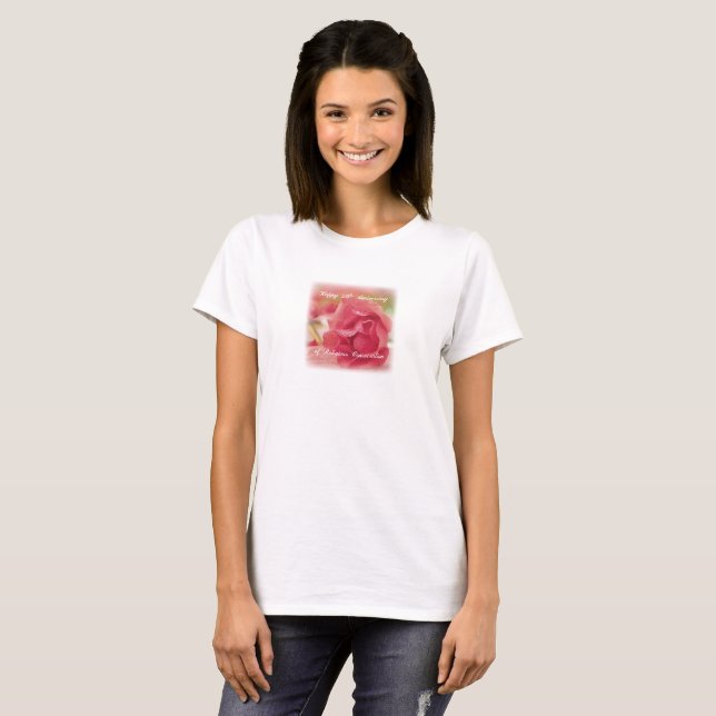 50th Anniversary of Religious Consecration Pink Ro T-Shirt (Front Full)