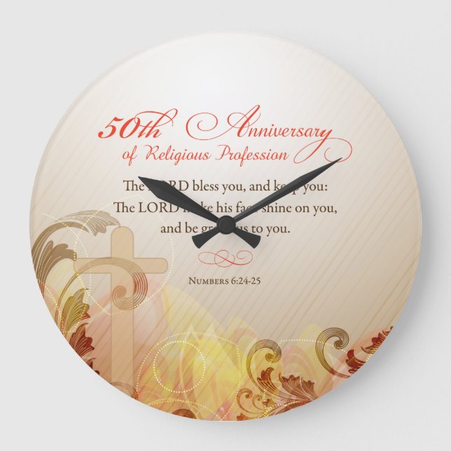 50th Anniversary of Religious Profession, Nun Large Clock (Front)