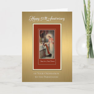 50th Anniversary Ordination Priest at Altar Card