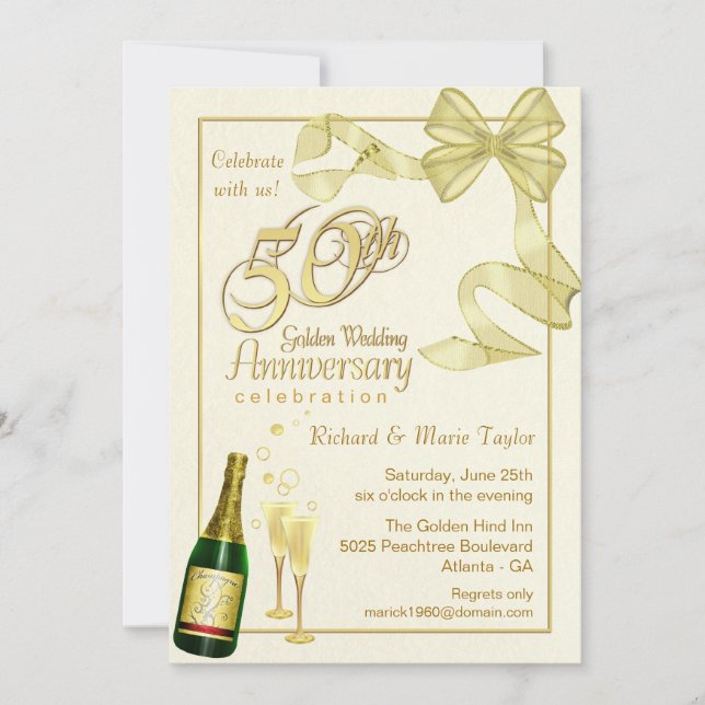50th Anniversary Party - Bargain Invitations (Front)