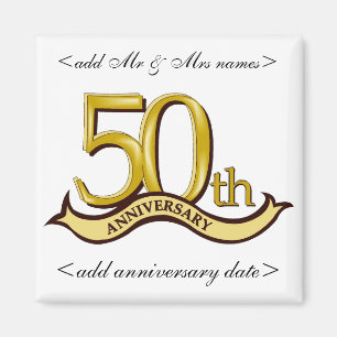 50th Anniversary Party Favours Magnet