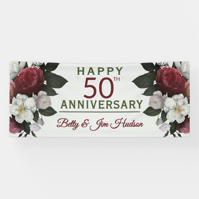 50th Anniversary Party - Hanging Banner (Horizontal)