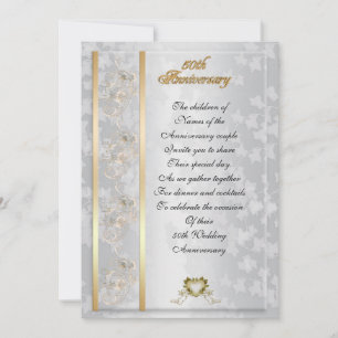 50th anniversary party invitation elegant