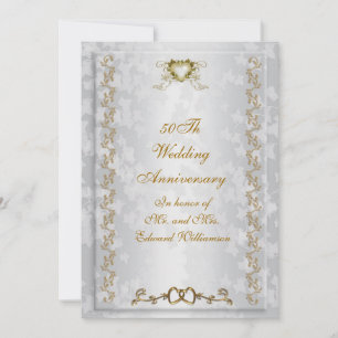 50th Anniversary party invitation Victorian angels