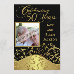 50th Anniversary Party Invitation With Photo