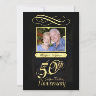 50th Anniversary Party Photo Invitations