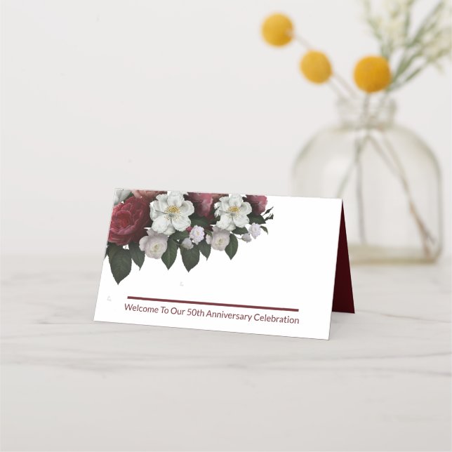 50th Anniversary Party - Place Card (Front)