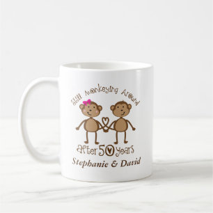 50th Anniversary Personalised His and Hers Mugs