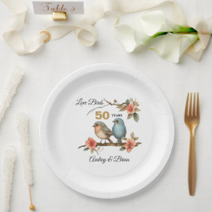 50th Anniversary Personalised Paper Plate