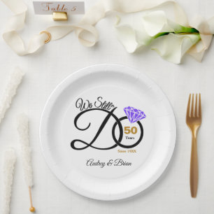 50th Anniversary Personalised Paper Plate