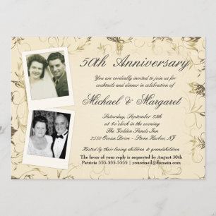 50th Anniversary - Photo Invitations - Then & Now