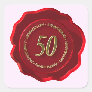 50th anniversary red wax seal