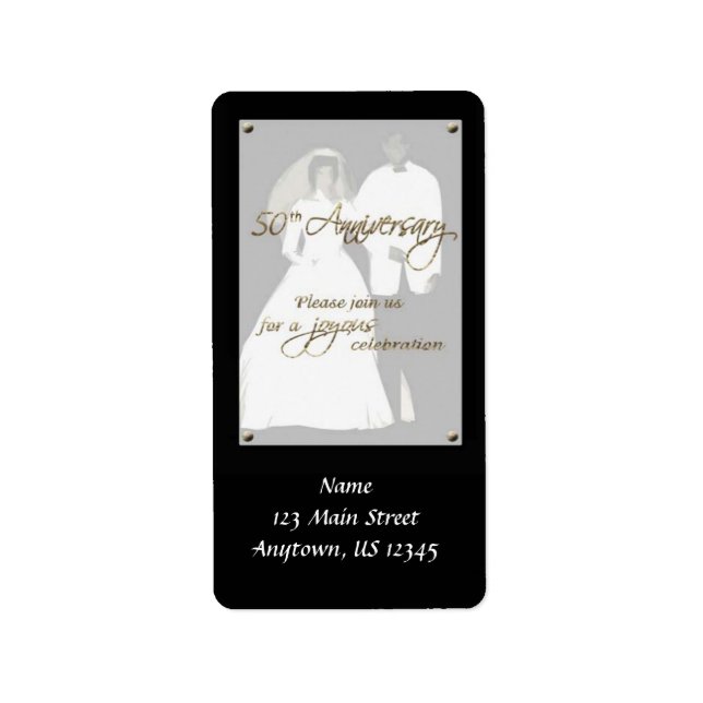 50th Anniversary Return Address Labels (Front)