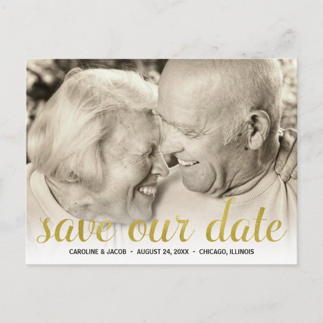 50th Anniversary Save the Date Announcement Postcard (Front)