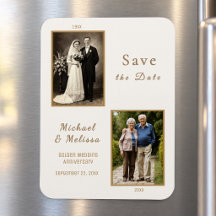 50th Anniversary Then and Now Photo Save the Date
