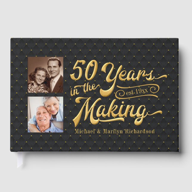 50th Anniversary Then & Now Photos Guest Book (Front)