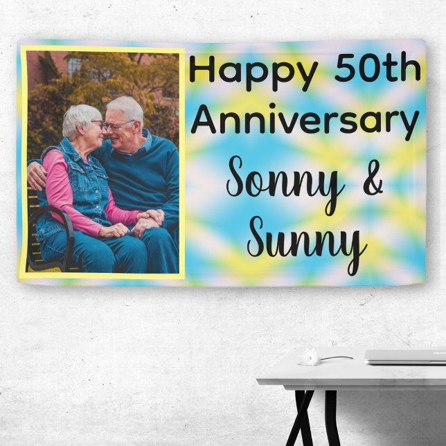 50th Anniversary Tie Dye One Photo Banner (Creator Uploaded)