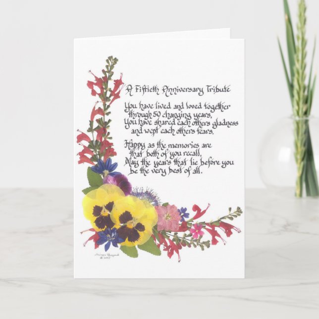 50th Anniversary Tribute Card (Front)