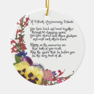 50th Anniversary Tribute Ceramic Tree Decoration