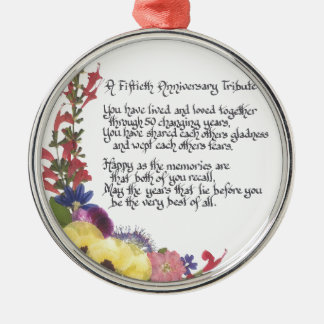 50th Anniversary Tribute Metal Tree Decoration