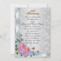 50th Anniversary vow renewal elegant floral orchid