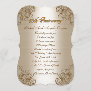 50th Anniversary vow renewal Invitation