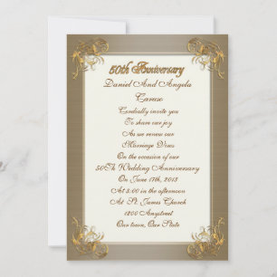 50th Anniversary vow renewal Invitation