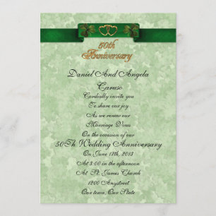 50th Anniversary vow renewal Irish Invitation
