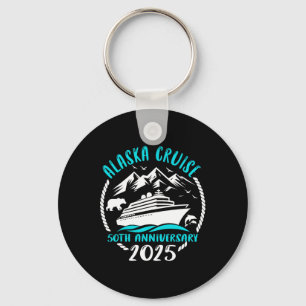 50th Anniversary Wedding Alaska Cruise 2025 Couple Key Ring