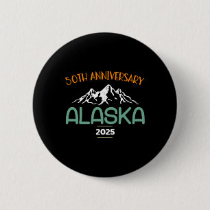 50th Anniversary Wedding Alaska Cruise 2026 Matchi 6 Cm Round Badge