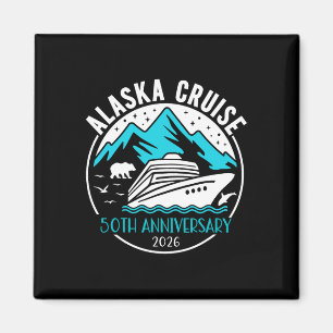 50th Anniversary Wedding Alaska Cruise 2026 Matchi Magnet