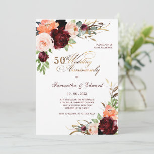 50th Anniversary Wedding Invitation Template