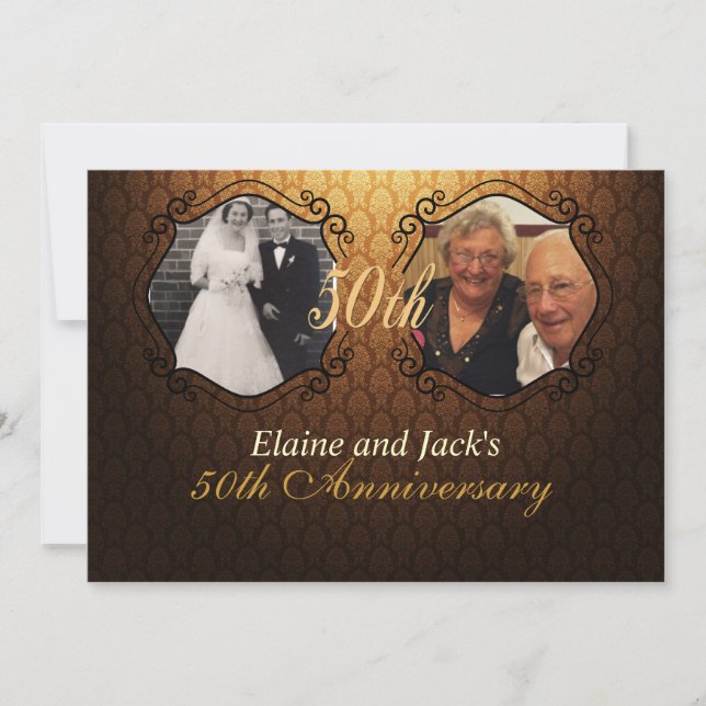 50th Anniversary Wedding Photo Invitation (Front)