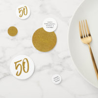 50th anniversary white and gold custom