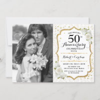 50th Anniversary with Photo - White Gold