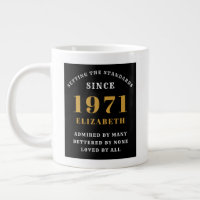 50th Birthday 1971 Black Gold For Her Personalised