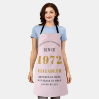 50th Birthday 1972 Elegant Gold Pink Grey