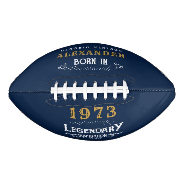 50th Birthday 1973 Monogram Legendary Football (Front)