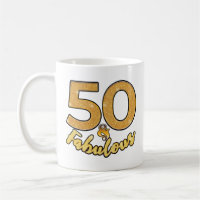 50th Birthday 50 and Fabulous Gold Effect