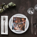 50th birthday 50 custom photo fifty guys script napkin<br><div class="desc">Template for own Your photo.  White text overlay: Fifty!  Written with a modern hand lettered style script. A napkin for a 50th birthday party for men,  guys.</div>