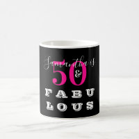 50th Birthday 50 fabulous Hot Pink Birthday