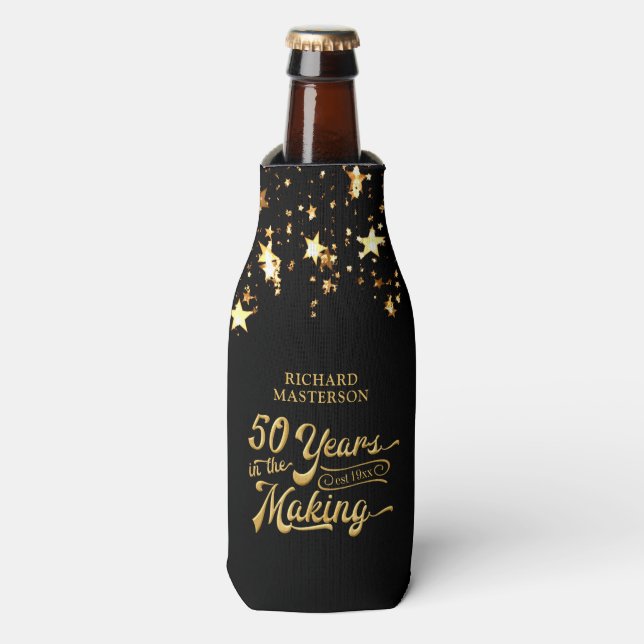 50th Birthday 50 YEARS IN THE MAKING Bottle Cooler (Bottle Front)
