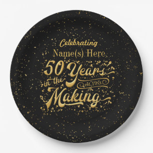 50th Birthday - 50 Years in the Making Paper Plate