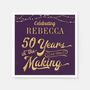 50th Birthday - 50 YEARS IN THE MAKING Personalise Napkin