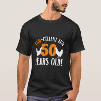 50th Birthday 50 Years Old Chicken Farmer Chicken  T-Shirt