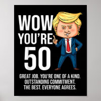 50th Birthday 50 Years Old Funny Trump Republican 